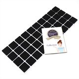 Adsamm® 40 x Zelfklevende Viltglijders Zwart 25x25 mm Vierkant 3,5 mm Dik