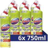 Glorix Toiletreiniger - Zonder Bleek - Lime - 6 flessen x 750 ml - Voordeelverpakking