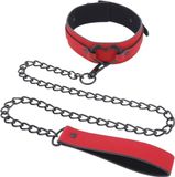Sportsheets - Sex & Mischief Amor Collar and Leash - Rouge Polyuréthane Bodychain Unisexe