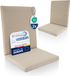 Beautissu QD-NL – Set de 2 coussins de chaise de jardin premium dossier bas 105x48 cm – 100% imperméable – résistant aux intempéries – séchage rapide – résistant aux UV – naturel