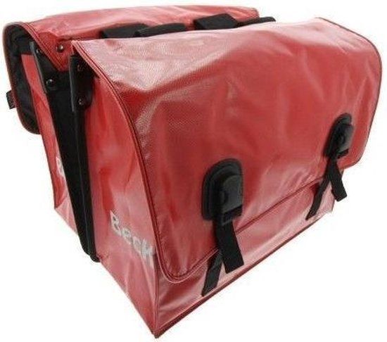 BECK Classic Robijn Dubbele Fietstas 46 Liter - Bisonyl - Rood