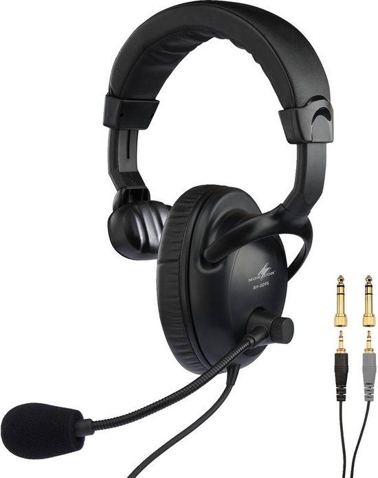 Monacor BH-009 Zangmicrofoon Headset - Spraak - Draadgebonden