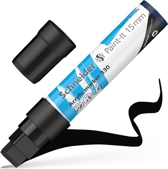 Schneider Acryl Marker Paint-it 330 15mm zwart S-120301