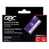 Swingline GBC laminerende sheets, thermisch laminerende pouches, (02) Visitekaartje Business Card kleurloos