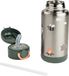 Done By Deer Thermos Drinkfles Rietje - 340 ml - Tiny Trails - Green