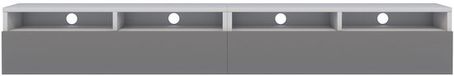Selsey Rednaw – TV-meubel, mat wit / hoogglans grijs, 200 cm