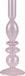 Ginger ray Roze glazen kaarsenstandaard - 22,5 cm x 7,5 cm