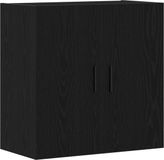 vidaXL Wandkast 60 x 31 x 60 cm Bewerkt hout Zwart Eiken