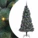 vidaXL - Kunstkerstboom met verlichting en ballenset groen 210 cm