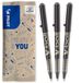 PILOT V-Ball 07 Rollerpen Set - 3 Stuks - Zwart - Medium Punt
