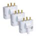 Tibelec Lot de 3 fiches DCL 2 pôles + terre