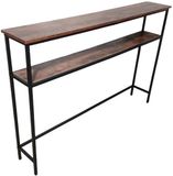 Merkloos Relaxdays Consoletafel - 120x80x20 cm - bruin en zwart