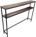Merkloos Relaxdays Consoletafel - 120x80x20 cm - bruin en zwart