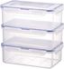 LOCK & LOCK Boîtes de rangement empilables, set de 3, 1 litre de capacité, transparent, sans BPA