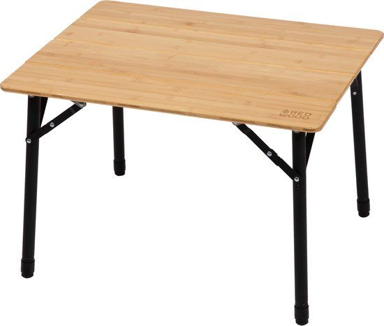 Redwood Simba S Tafel - Bamboe/Aluminium - 65x50x65 cm - Bruin