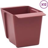 vidaXL Bloembakken voor euro-pallets 12 st bruin 14 x 9 x 9,5 cm