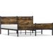 Maison Exclusive - Cadre de lit en métal sans matelas Chêne Fumé 160x200 cm