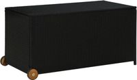 vidaXL Tuinbox 120x65x61 cm Poly Rattan Zwart