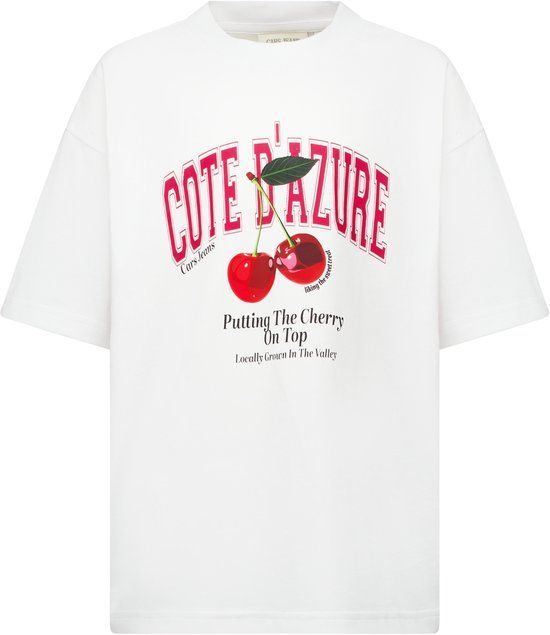 Cars Jeans T-shirt Indra jr. - Meisjes - Wit - Maat 128