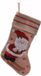 Decoris Kerstsok met Kerstman - Bruin - Jute - H45 cm