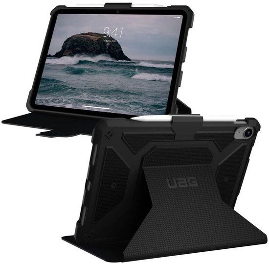 Urban Armor Gear Metropolis Bookcase voor Apple iPad 11 (2025) 11 inch / iPad 10 (2022) 10.9 inch - Zwart