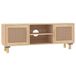 VidaXL TV-meubel 105x30x40 cm massief grenenhout en rattan bruin