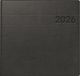 BRUNNEN Boekkalender Mod. 766 2026 | 210×205 mm, kunststof, zwart