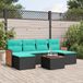 Maison Exclusive - 7-delige loungeset pour le jardin avec coussins, rotin synthétique noir