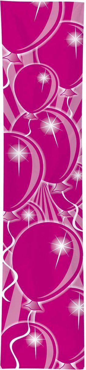 FOLAT BV FOLAT Roze Ballon Verjaardag Feestbanner - 300 x 60 cm