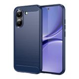 Xiaomi Coque Xiaomi Redmi Turbo 5/Poco X8 Pro en TPU Brossé - Fibre de Carbone - Bleu