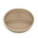Suavinex Bord met zuignap, siliconen borden met scheidingswanden, kantelbeveiliging, voor aanvullende voeding, vaatwasmachinebestendig en magnetronbestendig, +6 maanden, beige