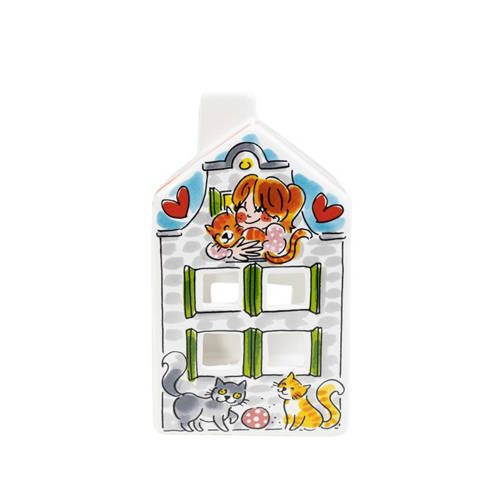 Blond Amsterdam Theelicht Huisje Cat Lover (8x14 cm)