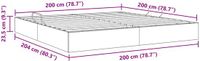vidaXL Ottoman Bedframe met opslag Crème 200 x 200 cm Stof