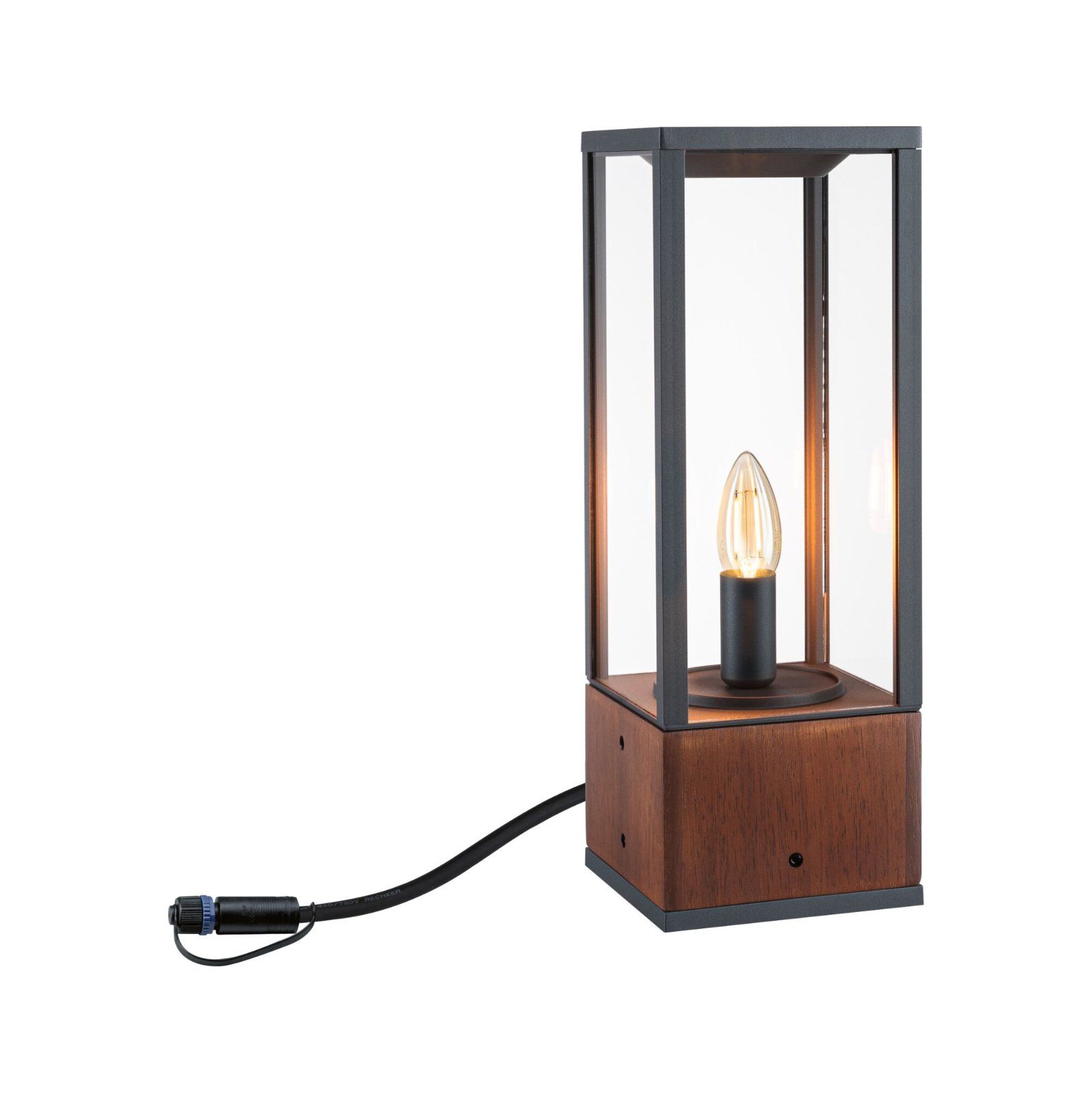 Paulmann Plug & Shine Venea Bolderlamp - Hout - 2W - 1900K - IP44