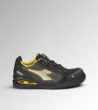 Diadora Run Net Airbox Lage Werkschoen S3 Zwart Leer/Suède Aluminium Neus Mannen Maat 43