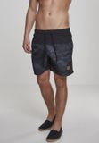 Urban Classics Block Swim Heren Zwembroek - donkercamouflage/zwart - 4XL