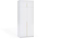 Margaret Hadas24 Kledingkast Apollonia I zonder Spiegel 100 x 250 cm (wit, gouden handgrepen)