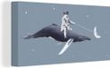 OneMillionCanvasses Canvas Schilderij - Abstract - Walvis - 160x80 cm - Multicolor - Modern