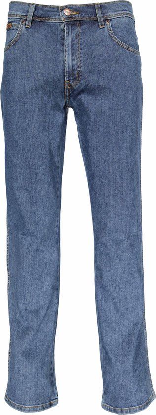 Wrangler Texas Str Heren Regular Fit Jeans Blauw - Maat W32 X L30