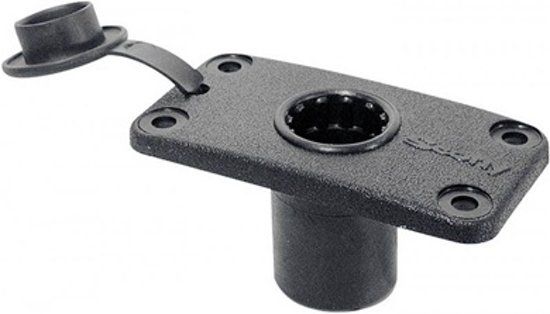 Scotty Flush Deck Mount Black + Rain Cap