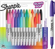 Sharpie Glam Pop Permanent Markers - 34 Markers - Multicolor - Fijn