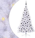 vidaXL Sapin de Noël artificiel avec 300 LED Blanc 210 cm PVC et Acier