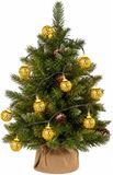 Atmosphera Lichtsnoer - gouden ballen - 8 led bollen - warm wit - 130 cm - batterij - verlichting