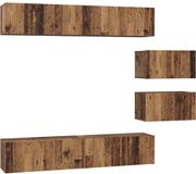 vidaXL Ensemble de meubles TV - 6 pièces - Bois vieilli - Bois traité