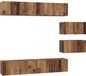 vidaXL Ensemble de meubles TV - 6 pièces - Bois vieilli - Bois traité