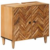 vidaXL Wastafelkast Bruin 62 x 33 x 58 cm Massief Mango Hout