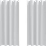 vidaXL Blackout Gordijnen met Ringen 2 st Lichtgrijs 260 x 140 cm