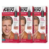 Just For Men Gel haarverf voor heren, donkerblond H15 (3 stuks)