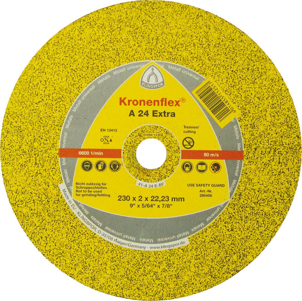 Klingspor Doorslijpschijven A 24 EX 125 x 2,5 x 22,23 mm Kronenflex