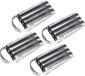 HI Deurstopper - 4x stuks - rubber - RVS - 13 x 5 x 4 cm - antislip